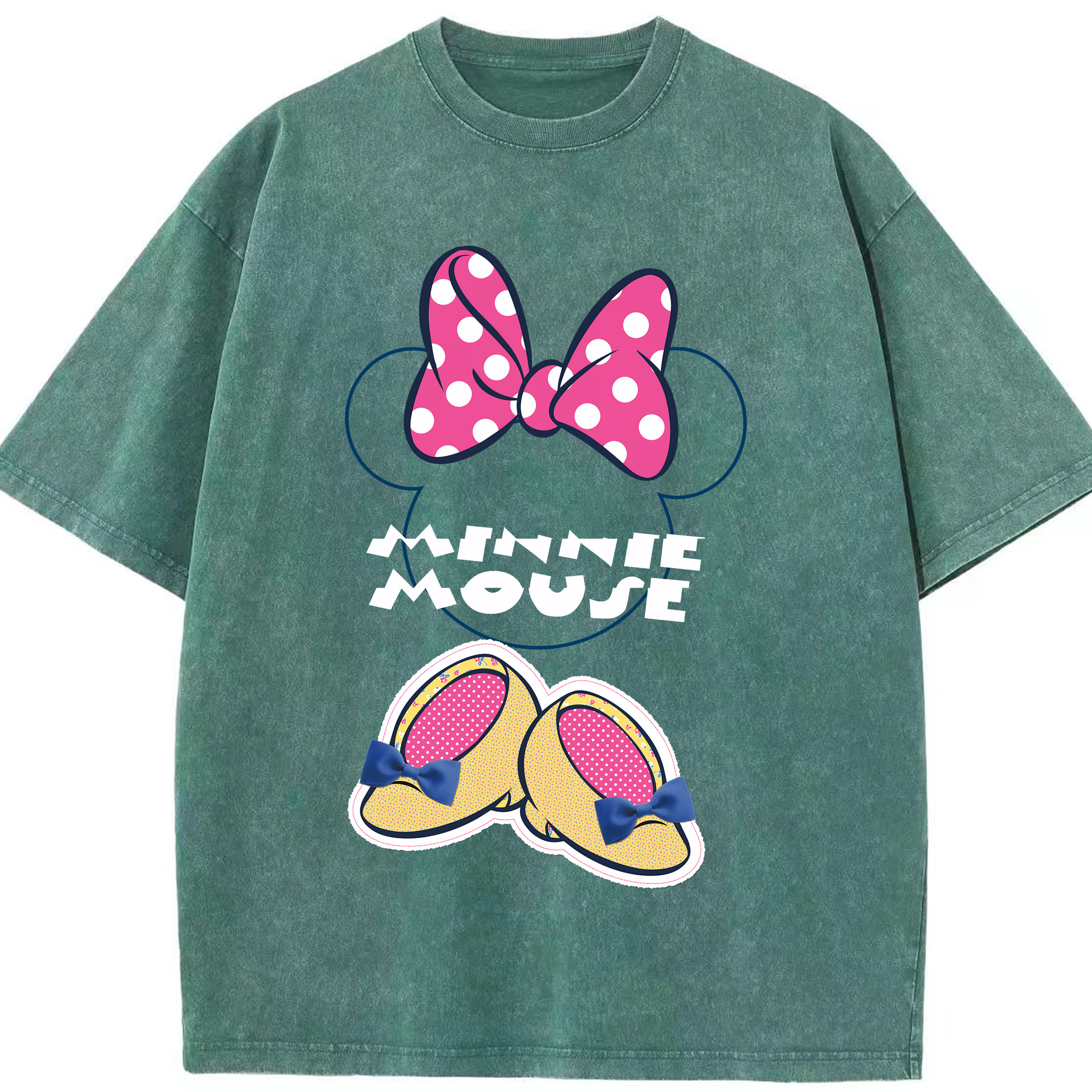 （画像用） ミッキーマウス Mickey Mouse 綿100% ヴィンテージ風 半袖Tシャツ（フロントプリント）